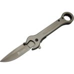 Belirtilmemiş 8000B Anahtar Görünümlü Siyah Kamp Çakı 19 cm - Otomatik, Metal Sap