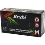 Belirtilmemiş Beybi M Siyah Pudrasiz Nitril Muayene Eldiveni 100LÜ (4989) - Siyah