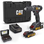 Belirtilmemiş Cat DX155.1SET VOLT/2.0AH Li-Ion Çift Akülü Profesyonel Şarjlı Darbeli Matkap + DA01901 32 Parça