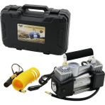 Belirtilmemiş Çift Silindir Oto - Araç Hava Kompresörü DC/12V - 23AMP - 150PSI Fenerli Bar Göstergeli (5047)