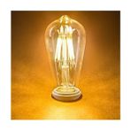 Belirtilmemiş Dekoratif Retro Rustik Ampül E27 Standart Duy 220V Ev Cafe Aplik Abajur Tavan Ampülü St-64 - Sarı