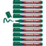 Belirtilmemiş Edding 330 Permanent Markör - Yeşil - 10 Kalem - 1-5 mm Kesik Uçlu