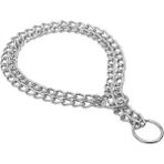 Belirtilmemiş Eğitim Serisi Çift Sıra Boğma Zincirli Boyun Tasması - 2,5X35-45CM Chrome