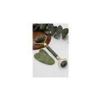 Belirtilmemiş Esareticaret Jade Roller Gua Sha Taşı Seti, 2'li Yeşim Taşı Masaj Seti