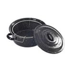 Belirtilmemiş Essen 25 cm Emaye Kızartma Tenceresi Ergonomik Sap ve Kolay Temizlik Özellikleriyle - Siyah