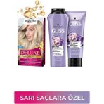 Belirtilmemiş Gliss Palette Deluxe Saç Boyası 10-2 Platin Sarısı + Blonde Perfector Şampuan Maske Seti