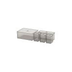 Belirtilmemiş Ikea 5 Parça Kutu Seti, Füme Renk Makyaj-Takı-Kozmetik Düzenleme Kutusu 24X20X10CM