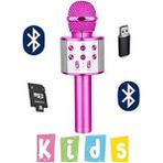Belirtilmemiş Karaoke Mikrofon Dahili Hoparlör Ses Değiştirme Efektli Çocuklar İçin USB Destekli - Pembe