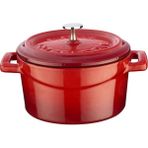 Belirtilmemiş Lava Metal Döküm Mini Tencere, 10 Cm, 0.35 L Hacim, Kırmızı