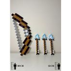 Belirtilmemiş Minecraft 3 Adet 15 cm Ok (Arrow) +1 Adet 30 cm Yay Seti - Kahverengi