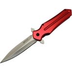 Belirtilmemiş Mtech 4223 Kırmızı Kamp Çakı 21CM- Yarı Otomatik, Kemerlikli