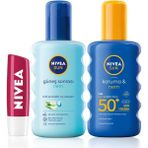 Belirtilmemiş Nivea Sun Güneş Koruyucu Kişisel Bakım Seti,güneş Kremi 200 Ml,güneş Sonrası Sprey,dudak Bakım