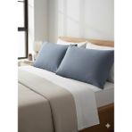 Belirtilmemiş Otel Konforunda %100 Organik Pamuk Yastık Kılıfı – Doğal, Terletmeyen, Uzun Ömürlü (2 Adet) - Lacivert - 50x70