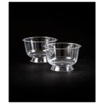 Belirtilmemiş Plastik Kristal Ayaklı Tatlı Kabı 180 cc 1 Parça Kapaksız Kullan At Şeffaf Kaliteli - 180 ml - Gri