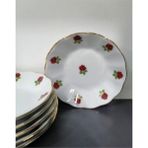 Belirtilmemiş Porselen 12 cm Kirmizi Gül 12'li Çay Tabak 8697635562138 - Kırmızı
