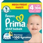 Belirtilmemiş Prima Aktif Bebek Mega Fırsat Paketi 4 Beden 104 Adet