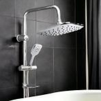 Belirtilmemiş Robot Tepe Duş Seti Takımı Shower Yağmurlama Kare Banyo Masaj Duş Başlığı Sistemi Krom
