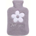 Belirtilmemiş Sicak Su Torbasi Peluş Papatya Desenli Gri 21X13,5X2CM 500 ml