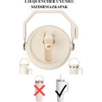 Belirtilmemiş Stanley Termos Uyumlu Stanley Quencher 1,18 Uyumlu Aksesuar Pipet Koruyucu ve Taban Kılıfı - Bej - 1,18 lt