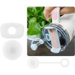 Belirtilmemiş Stanley Termos Uyumlu Stanley Quencher Uyumlu 3’lü Silikon Set – Sızdırmaz Tıpa, Pipet Koruyucu ve Taban Kılıfı - Gri