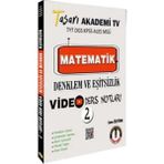 Belirtilmemiş Tasarı Tyt Dgs Kpss Ales Msü Matematik Denklem Eşitsizlik Video Ders Notları - 1 Adet