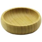Belirtilmemiş Tekli - Mini=8.5cm Ahşap Bambu Çerezlik - Lokumluk Kase (5047)