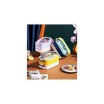 Belirtilmemiş Vagonlife Bento 1600ML Lunchbox 2 Katlı Çelik Sefer Tası Yemek Kutusu (Mor)