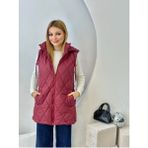 Belissimo Kapşonlu Şişme Yelek - Bordo - 38
