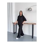 BELISTIL Kadın Oversize İkili Takım Salaş Basic T-Shirt Pantolon Takım Rahat Kesim Günlük Kombin