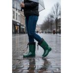 Belix Konçlu Peluşlu Unisex Yağmur Çizmesi 36-40 Koyu Yeşil
