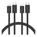 Belkin 2'Li Örgülü Usb-C - Lightning Kablo, 1,5 M, Iphone 14 Ve Önceki Modeller, 9. Nesil Ipad Ve Ai