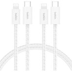 Belkin 2'Li Örgülü Usb-C - Lightning Kablo, 1,5 M, Yumuşak, Esnek Ve Hızlı Şarj Kablosu, Iphone 14 V
