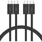 Belkin 2'Li Örgülü Usb-C - Usb-C Kablo, 1,5 M, 240 W, Yumuşak, Esnek Ve Hızlı Şarj Kablosu, Iphone 1