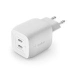 Belkin 45 W USB-C şarj cihazı, 2 bağlantı noktalı, Power Delivery 3.0 ve GaN teknolojisi ile iPhone 14/14 Plus, 13, Pro, Pro Max, mini, iPad Pro 12.9, 11, MacBook, Galaxy S22, Tab vb. için hızlı şarj