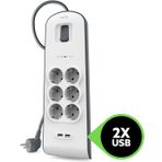 Belkin 6'lı 2 m 2x2.4A USB Girişi Akım Korumalı Uzatma Priz