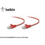 Belkin BLK-A3L791CP02MRDHS 2 m Kırmızı CAT5 Kablo