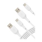 Belkin Boost Charge USB C Şarj Kablosu, USB-C, USB-A Kablosu, iPhone 16, 15, Samsung Galaxy S24, S23