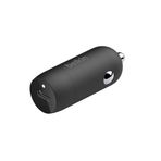 Belkin BoostCharge 30W Hızlı Araç Şarj Cihazı, USB-C Güç Dağıtım Portlu Kompakt Tasarım, iPhone 16, 15, Samsung Galaxy S23, Note, Pixel vb. için Evrensel Uyumluluğa Sahip USB Araç Şarj Cihazı - Siyah