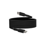 Belkin BoostCharge (6.6ft) Braided USB-C to USB-C Cable for iPhone 16, iPhone 16 Pro, iPhone 16 Pro Max, iPhone 16 Plus, iPhone 15, Galaxy S24, S23, Note10, Pixel 9, Pixel 8, iPad Pro & More - Black