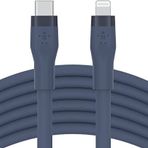 Belkin BoostCharge Flex Silikon USB Tip C - Lightning Kablosu (3M/10ft), MFi Sertifikalı 20W Hızlı Şarj PD Güç Dağıtımı - Mavi