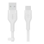 Belkin BoostCharge Flex Silikon Usb to Type-C Kablo 2 Metre Beyaz