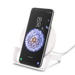 Belkin BoostCharge Kablosuz Şarj Standı, 10 W iPhone, Samsung, Google ve daha fazlası için Qi Sertifikalı Hızlı Kablosuz Şarj Cihazı, Beyaz