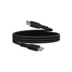 Belkin BoostCharge Örgülü USB-C Hızlı Şarj Kablosu iPhone 15, Galaxy S24, iPad, MacBook için - 1m, Siyah