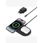 Belkin BoostCharge Pro 2'si 1 arada Kablosuz Şarj İstasyonu - WIZ021vfBK