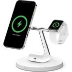 Belkin Boostcharge Pro 3'ü 1 Arada Qi2'li Kablosuz Şarj Cihazışarj Standı - Beyaz - Renkli