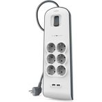 Belkin BSV604 2 Metre 6`lı Usb-A Akım Korumalı Priz Beyaz