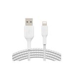 Belkin CAA002BT1MWH 1 m Beyaz Örgülü Lightning Kablosu