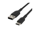 Belkin CAB002BT1MBK 1 m Gümüş-Siyah Type-C Örgülü Data & Hızlı Şarj Kablosu
