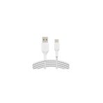 Belkin CAB002BT1MWH Type-C Örgülü 1 m Data ve Hızlı Şarj Kablosu Beyaz