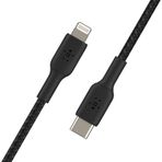 Belkin Örgülü USB-C - Lightning Kablosu (Hızlı Şarj Kablosu) Hızlı Şarj MFi Sertifikalı USB-C Kablosu (2m, Siyah)